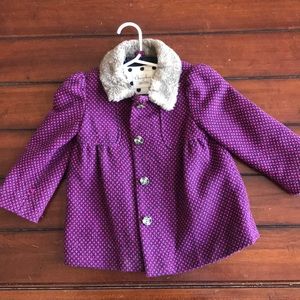 Cherokee 3T Fur Trimmed Coat